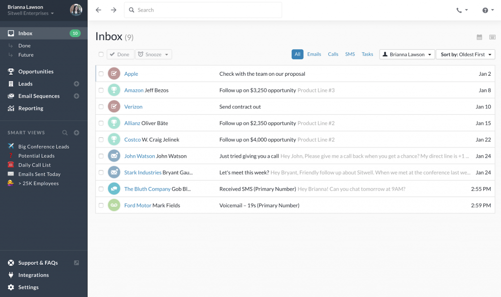 Sales crm