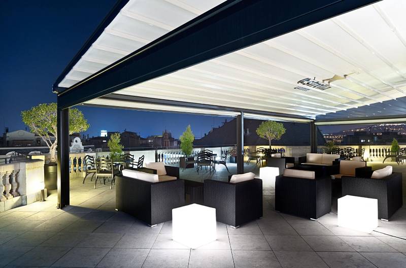 retractable pergola rain cover<br />