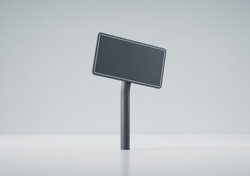 Flexible sign post bending and recovering from impact, symbolizing durability and traffic safety innovation.