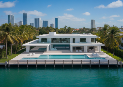 Luxury waterfront mansion in Miami for auction
